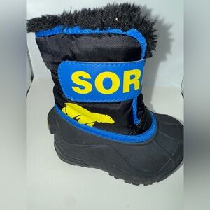 Sorel Black and Blue Winter Boots